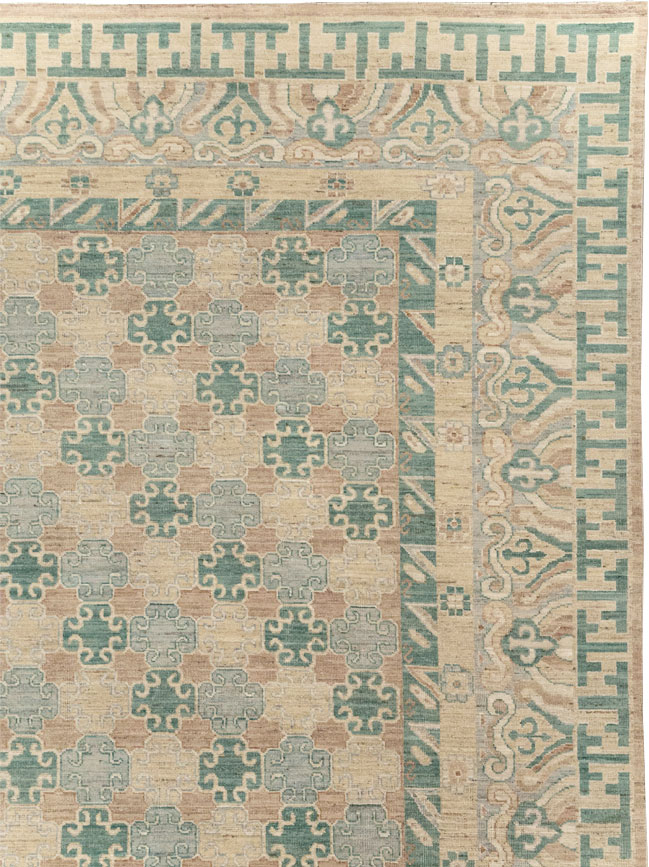 Modern East Turkestan Khotan Large Room Size Carpet, No.31769 - Gsblank