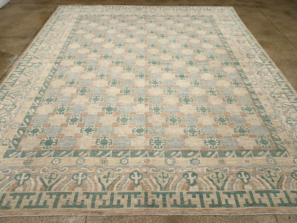Modern East Turkestan Khotan Large Room Size Carpet, No.31769 - Gsblank
