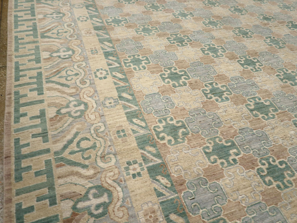 Modern East Turkestan Khotan Large Room Size Carpet, No.31769 - Gsblank