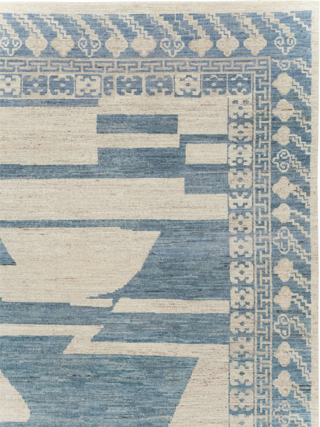 Modern East Turkestan Khotan Room Size Carpet, No.31771 - Gsblank