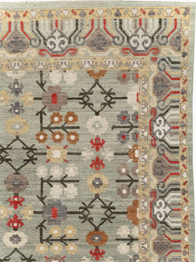 Modern East Turkestan Khotan Small Room Size Carpet, No.31772 - Gsblank