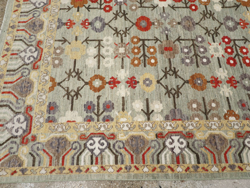 Modern East Turkestan Khotan Small Room Size Carpet, No.31772 - Gsblank