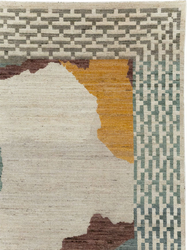 Modern East Turkestan Khotan Small Room Size Carpet, No.31773 - Gsblank