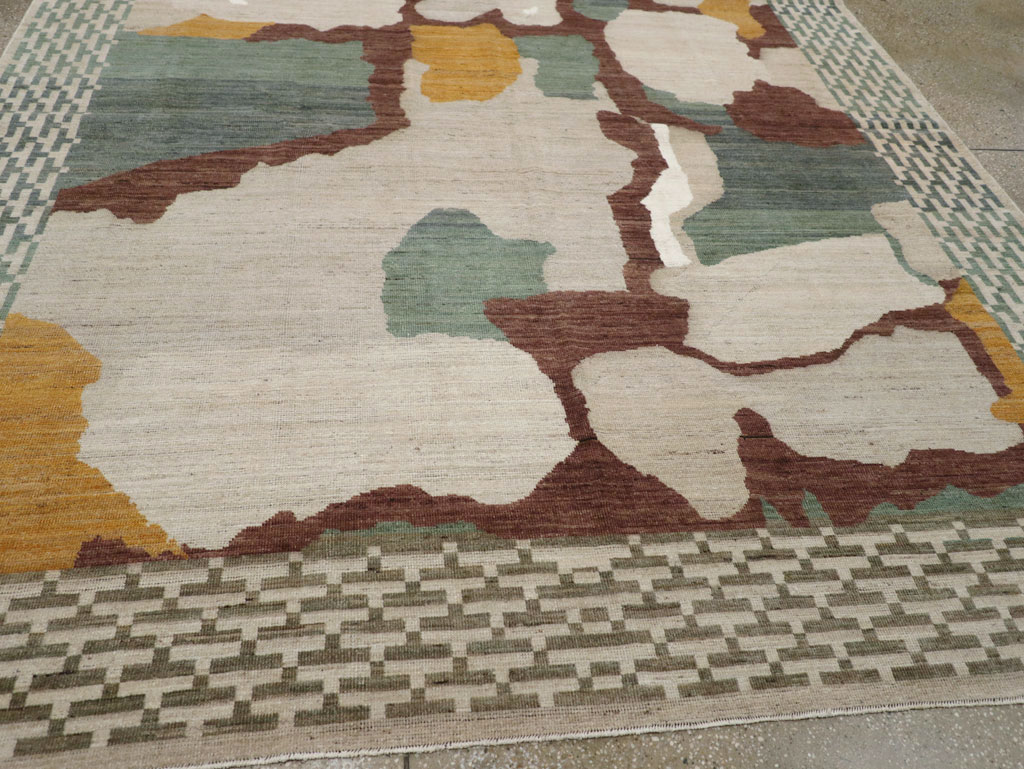 Modern East Turkestan Khotan Small Room Size Carpet, No.31773 - Gsblank