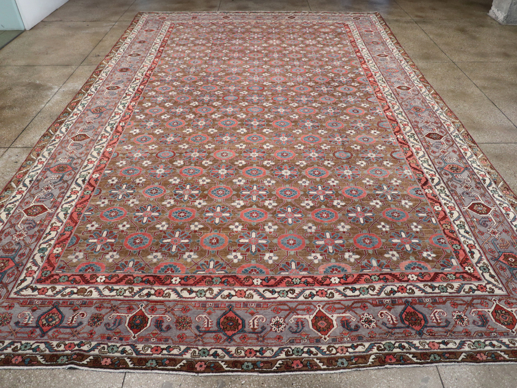 Antique Persian Heriz Large Carpet, No.31774 - Gsblank