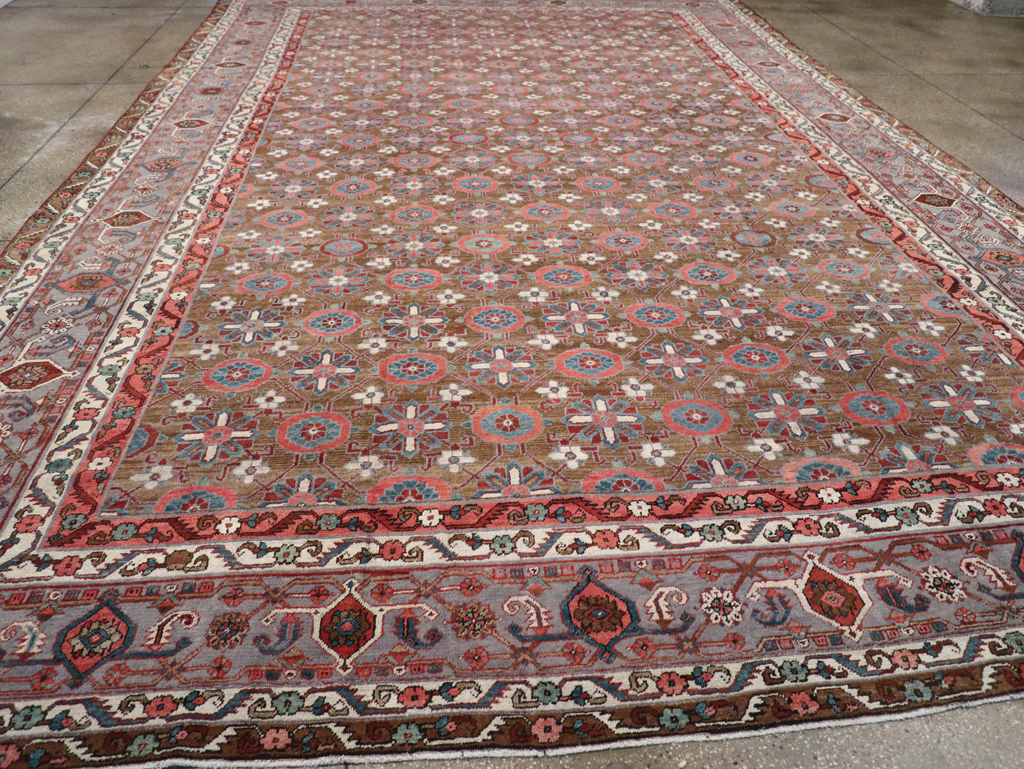 Antique Persian Heriz Large Carpet, No.31774 - Gsblank