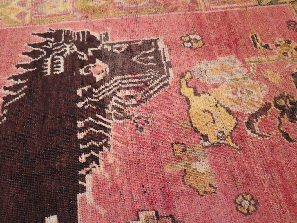 Vintage Persian Pictorial Shiraz Throw Rug, No.31777 - Gsblank