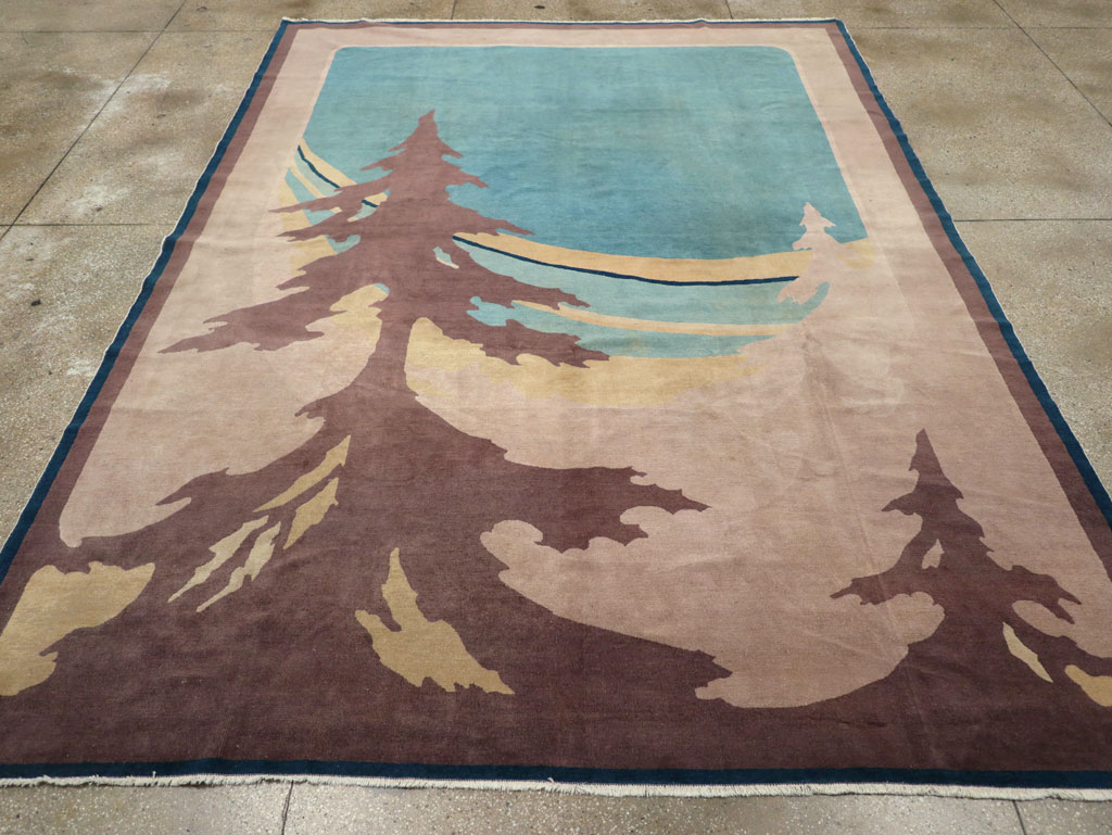 Vintage Chinese Art Deco Room Size Carpet, No.31780 - Gsblank