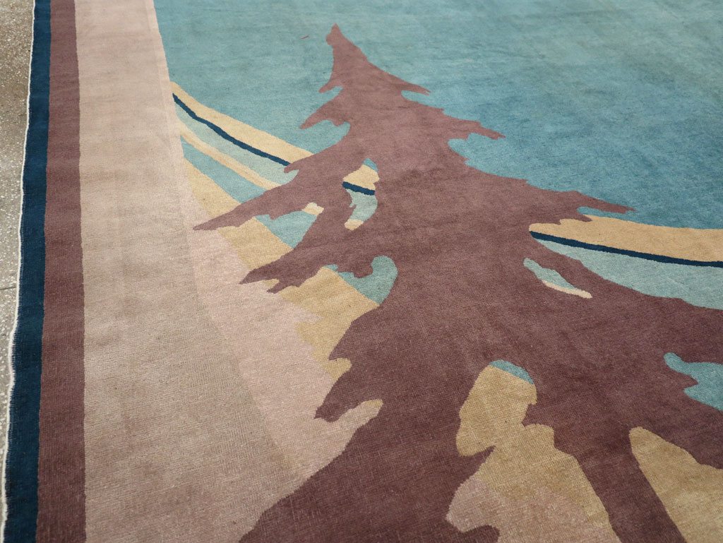 Vintage Chinese Art Deco Room Size Carpet, No.31780 - Gsblank