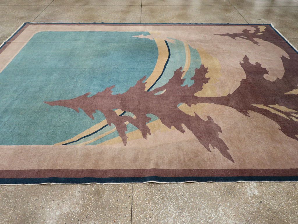 Vintage Chinese Art Deco Room Size Carpet, No.31780 - Gsblank