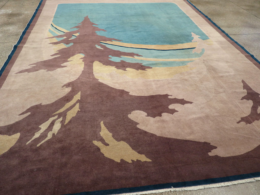 Vintage Chinese Art Deco Room Size Carpet, No.31780 - Gsblank