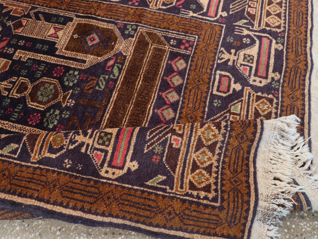 Vintage Afghan Pictorial War Rug, No.31785 - Gsblank