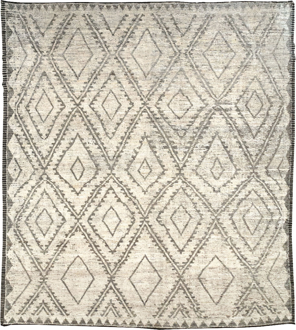 Contemporary Moroccan Inspired Turkish Large Room Size Carpet, No.31786 - Gsblank