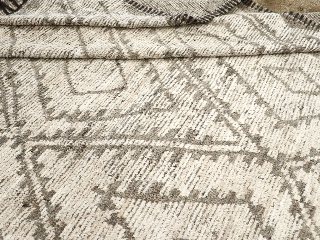 Contemporary Moroccan Inspired Turkish Large Room Size Carpet, No.31786 - Gsblank