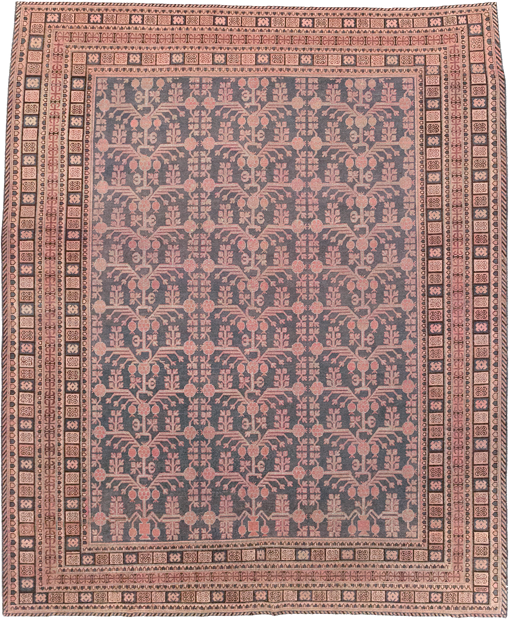 Antique East Turkestan Khotan Room Size Carpet, No.31787 - Gsblank