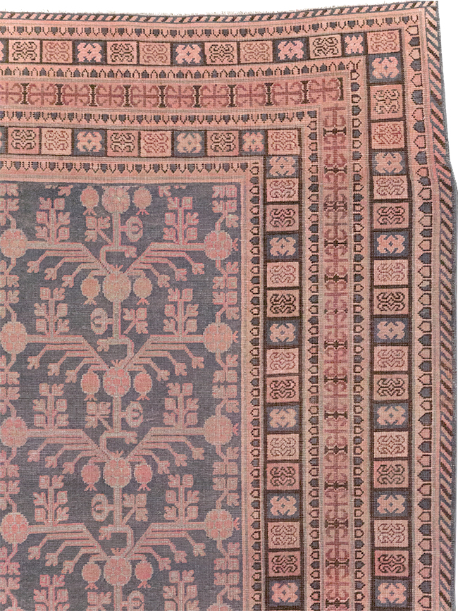 Antique East Turkestan Khotan Room Size Carpet, No.31787 - Gsblank