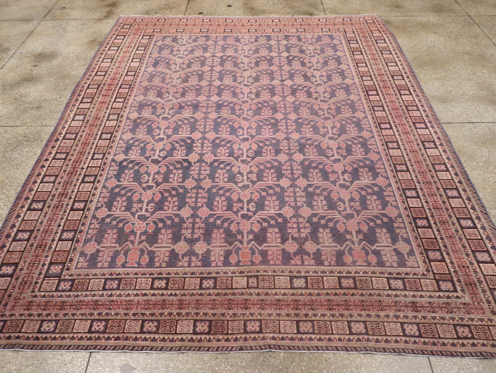Antique East Turkestan Khotan Room Size Carpet, No.31787 - Gsblank