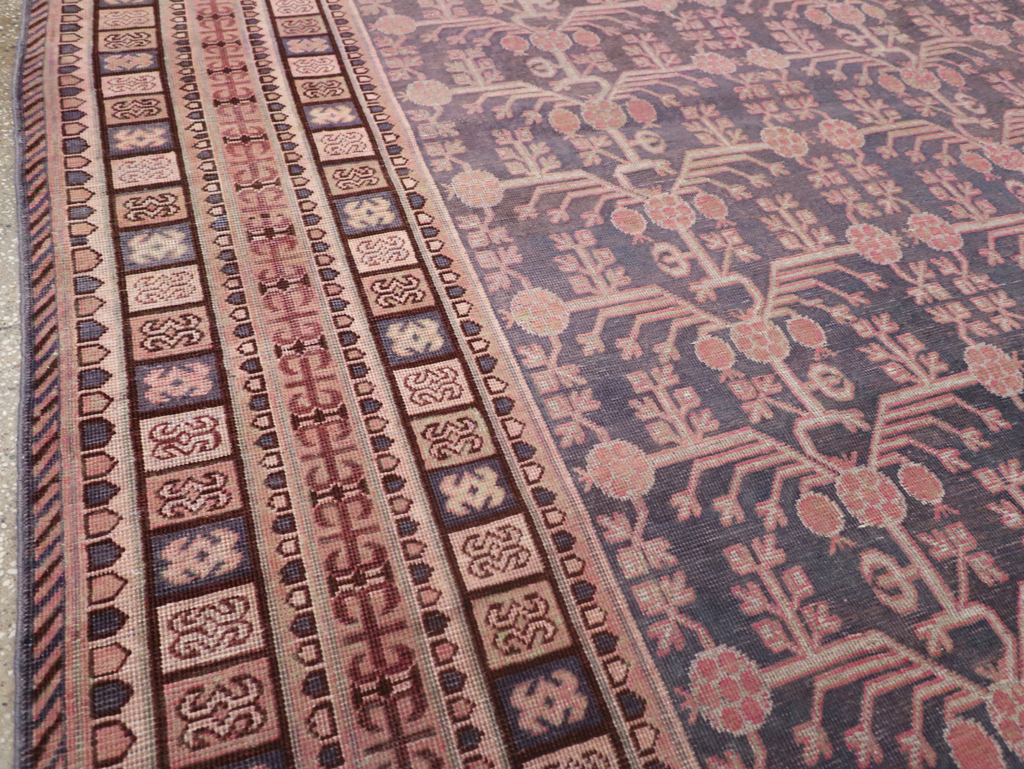 Antique East Turkestan Khotan Room Size Carpet, No.31787 - Gsblank