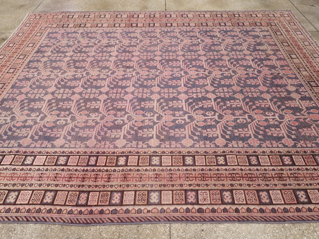 Antique East Turkestan Khotan Room Size Carpet, No.31787 - Gsblank