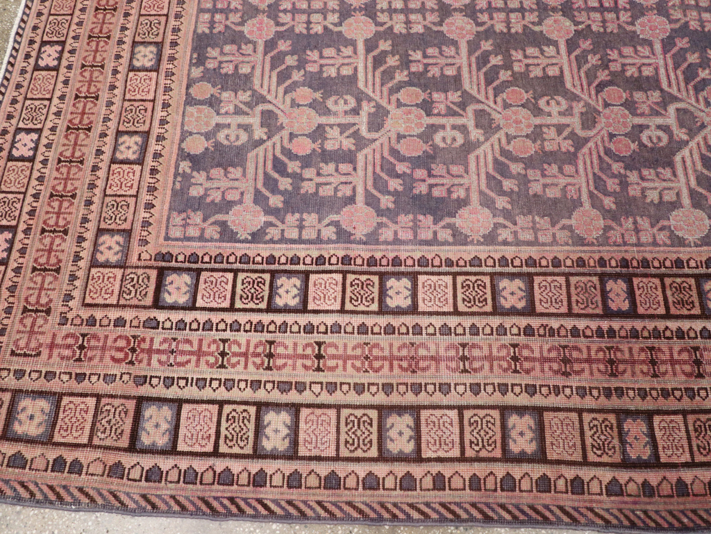 Antique East Turkestan Khotan Room Size Carpet, No.31787 - Gsblank