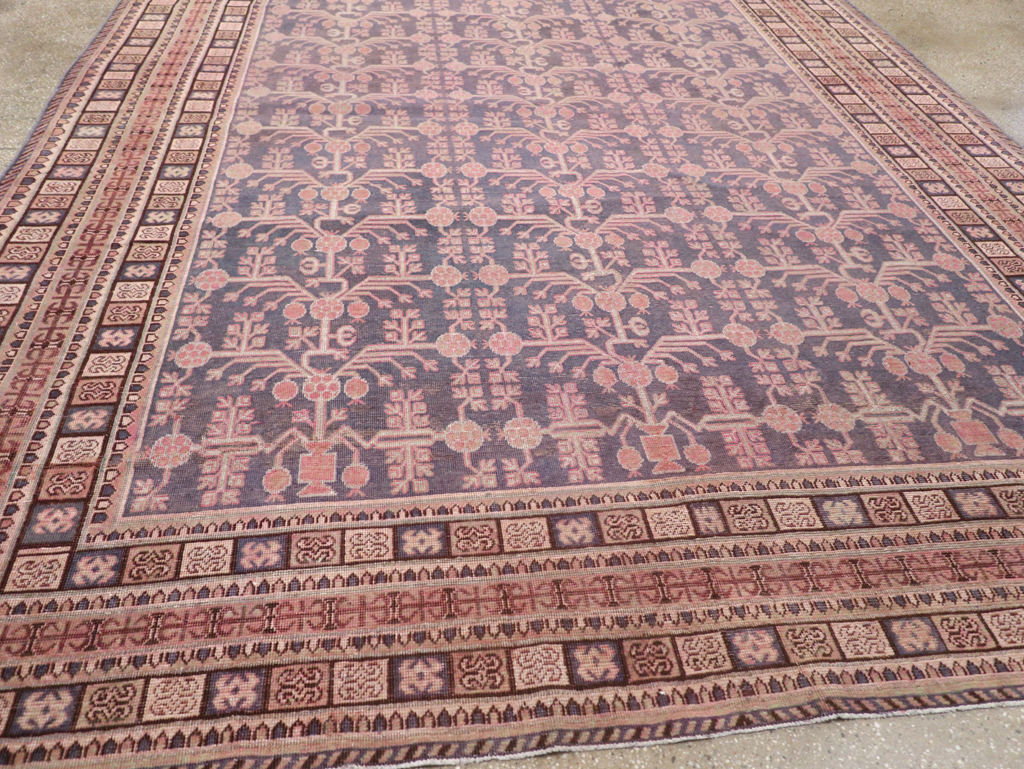 Antique East Turkestan Khotan Room Size Carpet, No.31787 - Gsblank