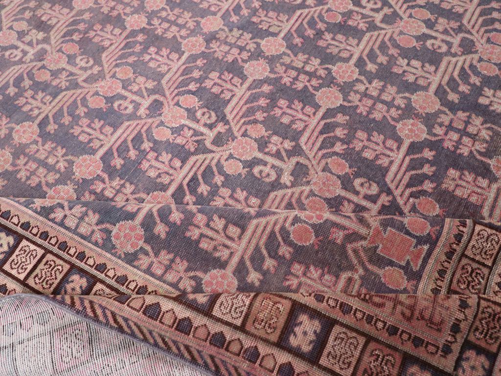 Antique East Turkestan Khotan Room Size Carpet, No.31787 - Gsblank