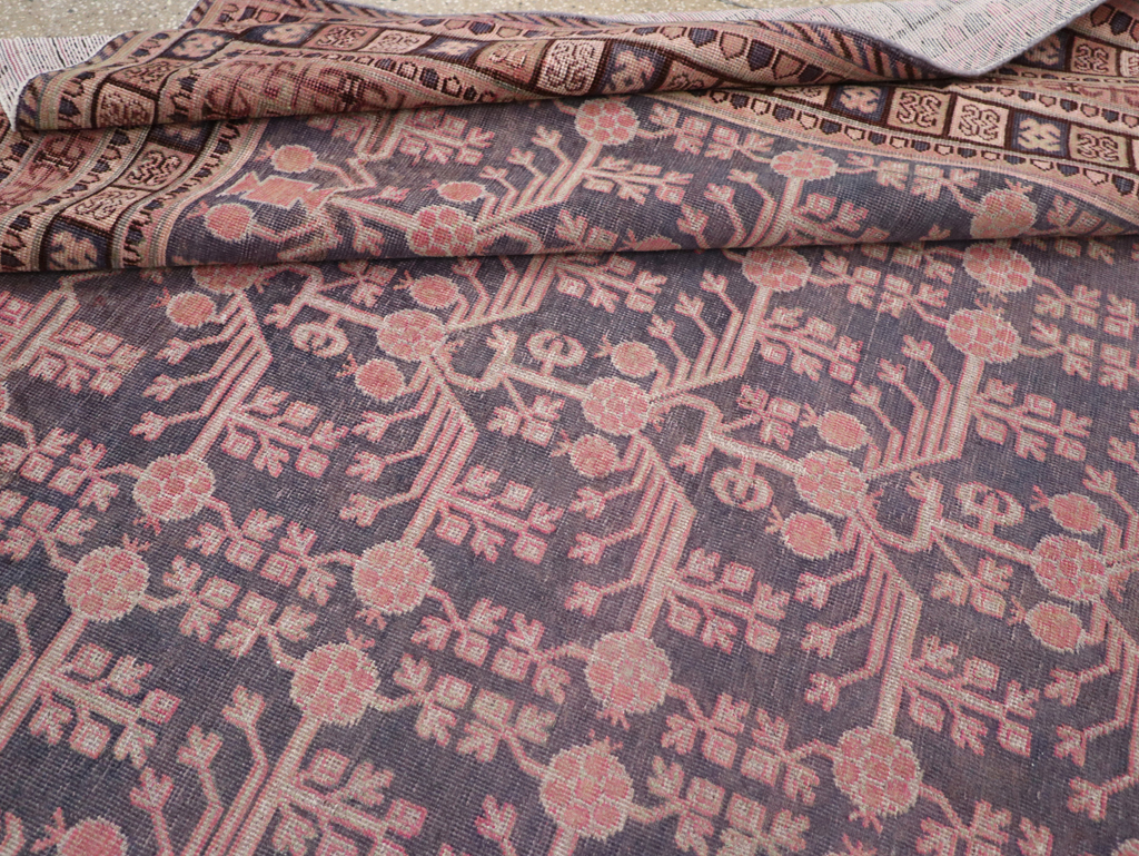 Antique East Turkestan Khotan Room Size Carpet, No.31787 - Gsblank