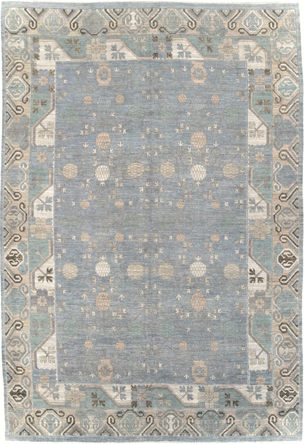Modern East Turkestan Khotan Room Size Carpet, No.31789 - Gsblank