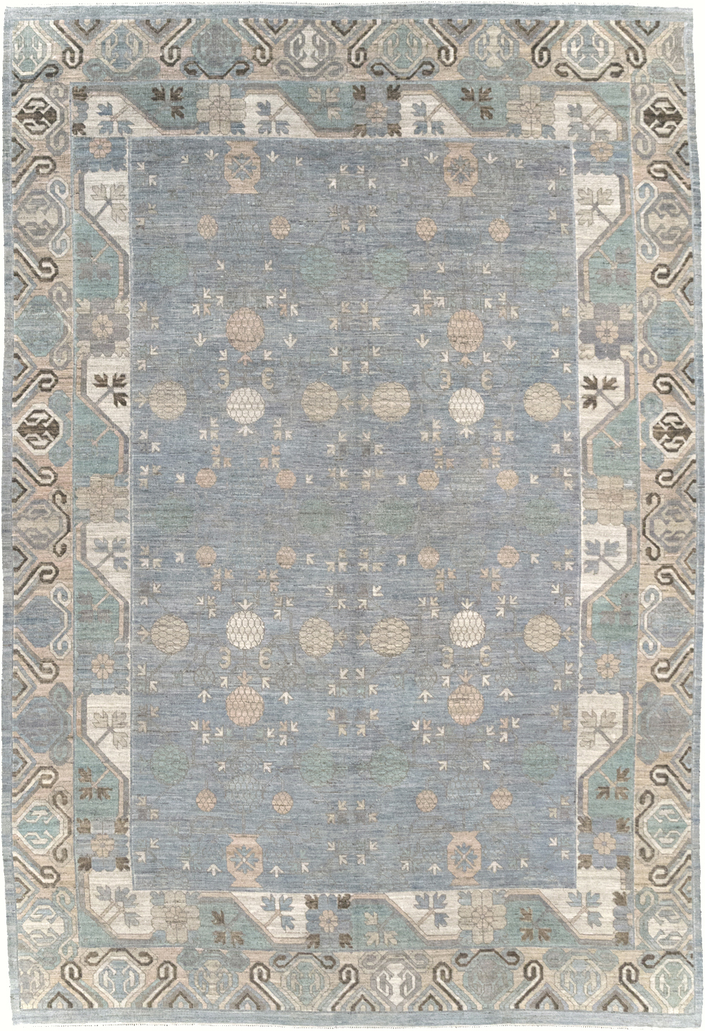 Modern East Turkestan Khotan Room Size Carpet, No.31789 - Gsblank