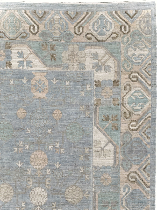 Modern East Turkestan Khotan Room Size Carpet, No.31789 - Gsblank