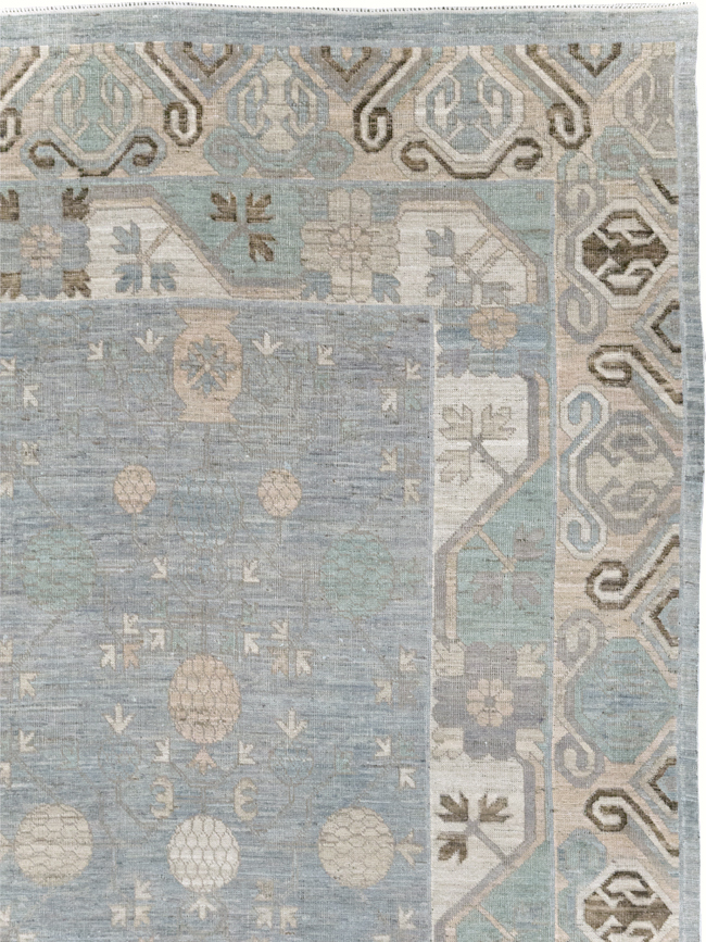 Modern East Turkestan Khotan Room Size Carpet, No.31789 - Gsblank