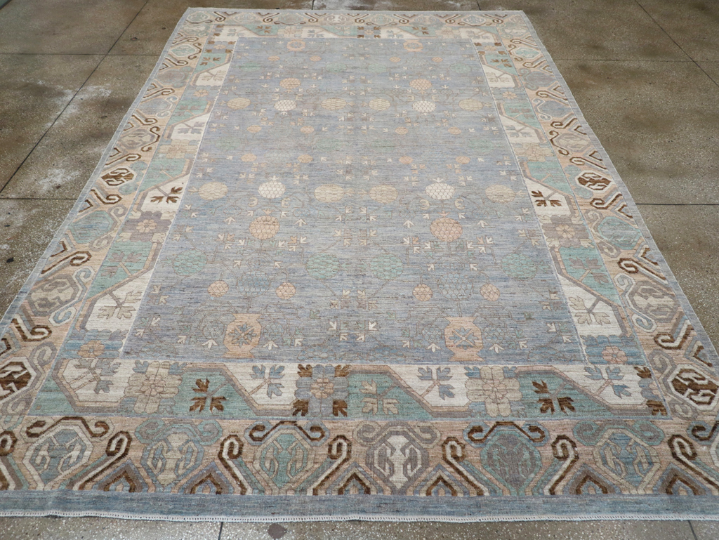Modern East Turkestan Khotan Room Size Carpet, No.31789 - Gsblank