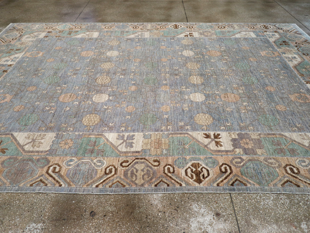 Modern East Turkestan Khotan Room Size Carpet, No.31789 - Gsblank