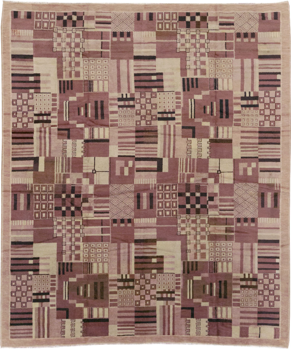 Vintage Indian Art Deco Style Room Size Carpet, No.31792 - Gsblank