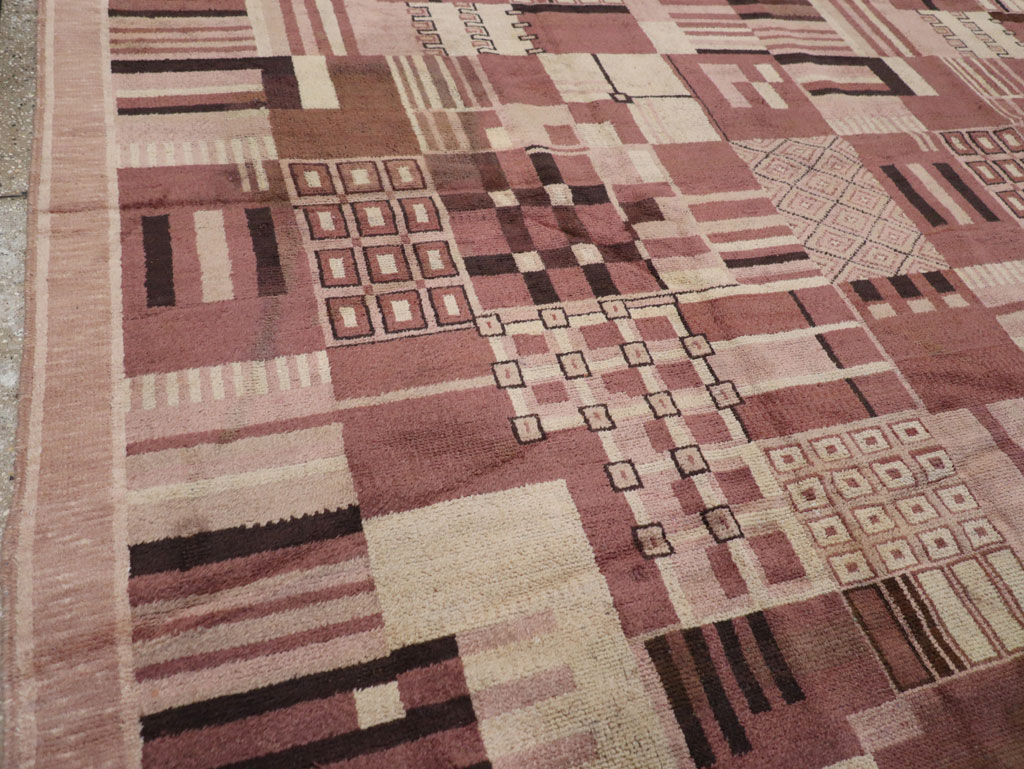 Vintage Indian Art Deco Style Room Size Carpet, No.31792 - Gsblank