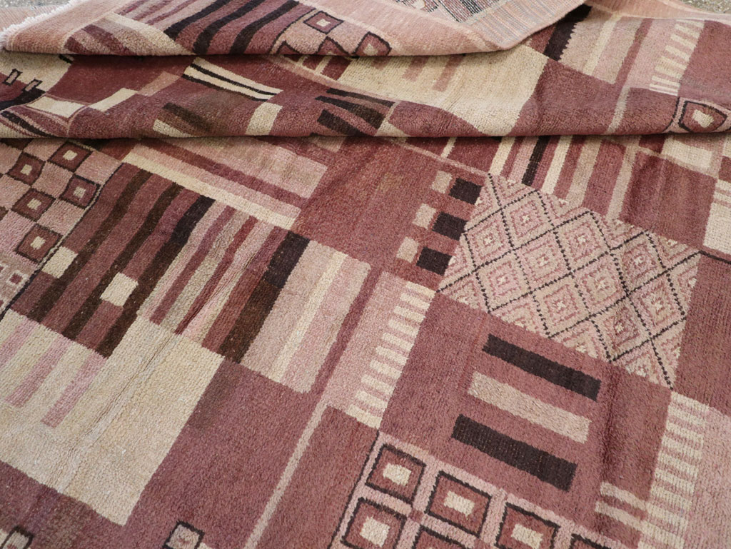 Vintage Indian Art Deco Style Room Size Carpet, No.31792 - Gsblank