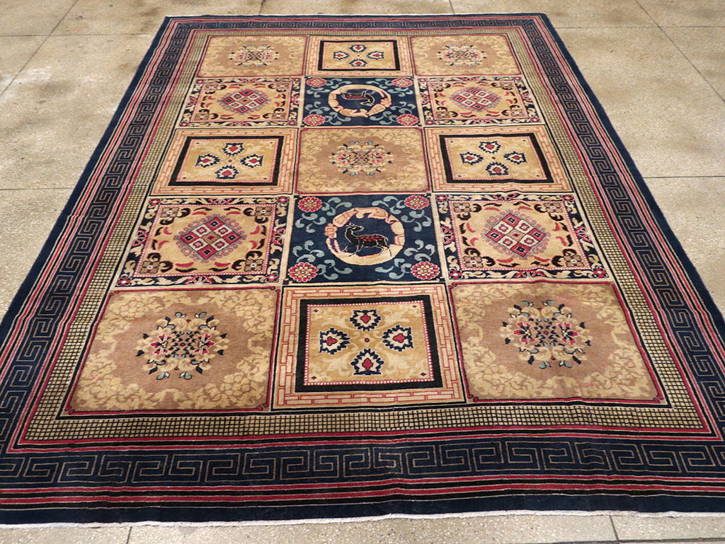 Antique Indian Khotan Room Size Carpet, No.31793 - Gsblank