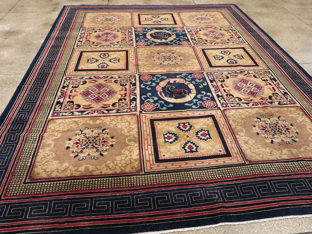 Antique Indian Khotan Room Size Carpet, No.31793 - Gsblank