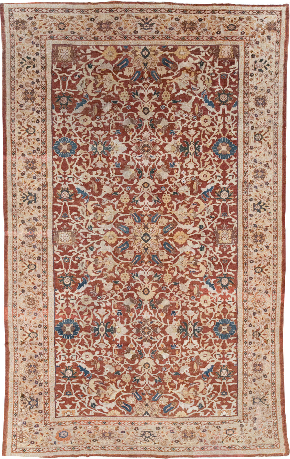 Antique Persian Mahal Oversize Carpet, No.31796 - Gsblank