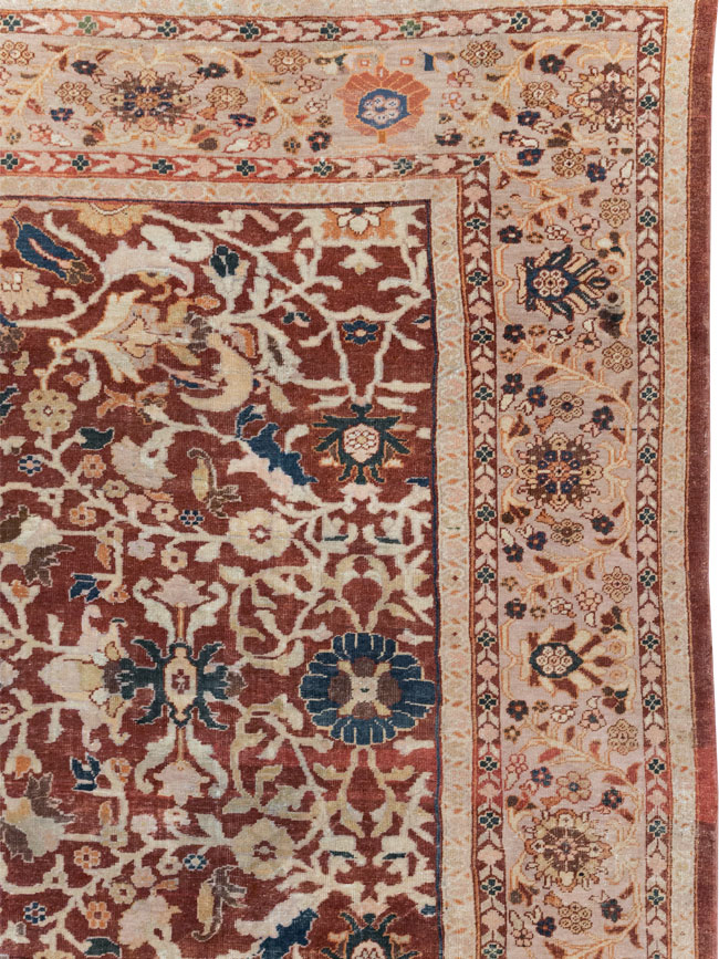 Antique Persian Mahal Oversize Carpet, No.31796 - Gsblank