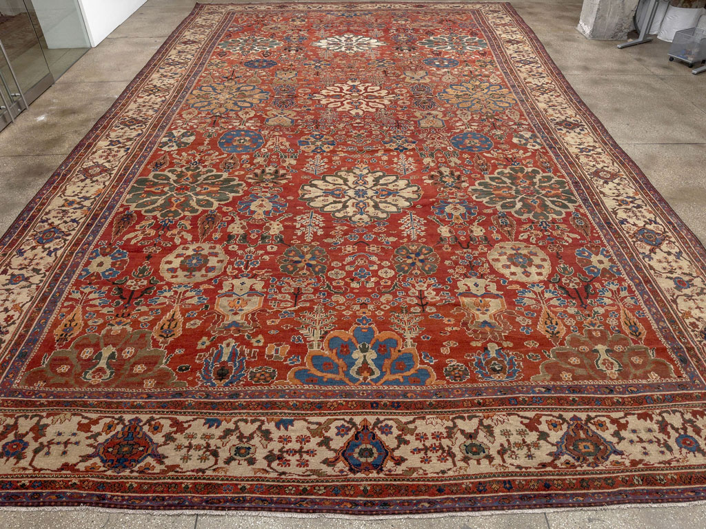 Antique Persian Sultanabad Oversize Carpet, No.31803 - Gsblank