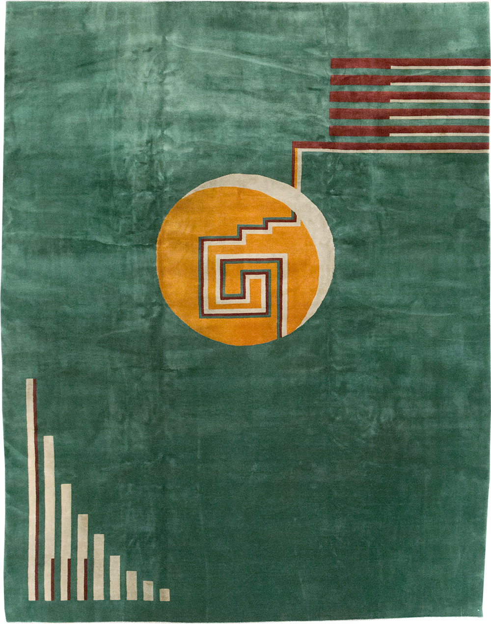 Vintage Chinese Art Deco Room Size Carpet, No.31804 - Gsblank