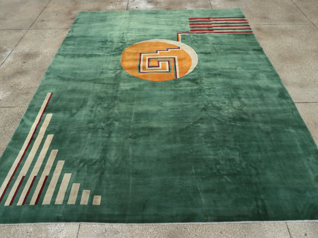 Vintage Chinese Art Deco Room Size Carpet, No.31804 - Gsblank