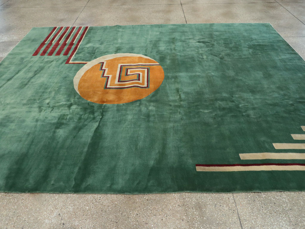 Vintage Chinese Art Deco Room Size Carpet, No.31804 - Gsblank