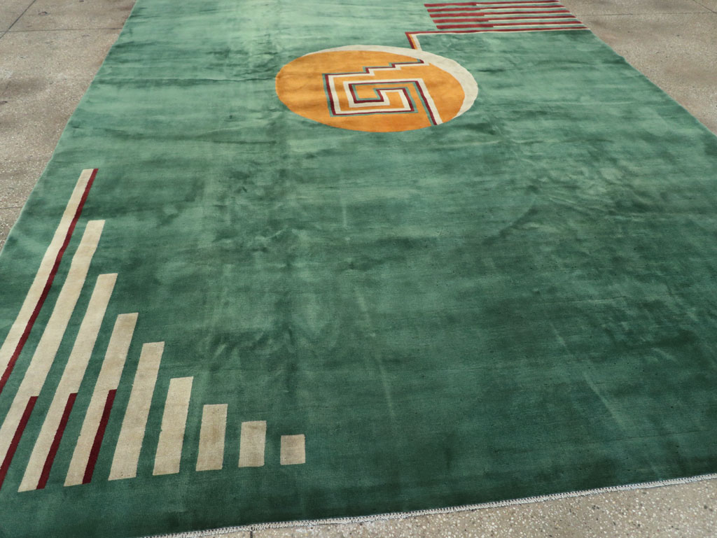 Vintage Chinese Art Deco Room Size Carpet, No.31804 - Gsblank