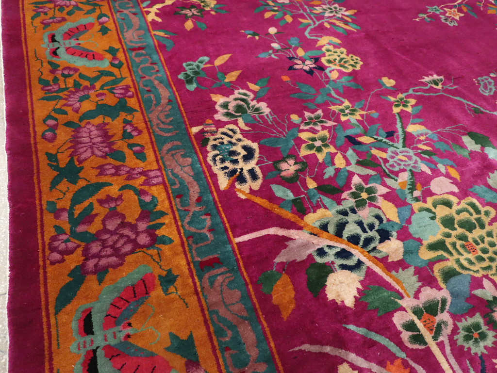 Vintage Chinese Nickles Pictorial Room Size Carpet, No.31805 - Gsblank