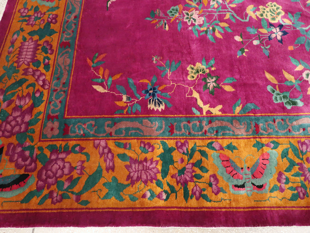 Vintage Chinese Nickles Pictorial Room Size Carpet, No.31805 - Gsblank