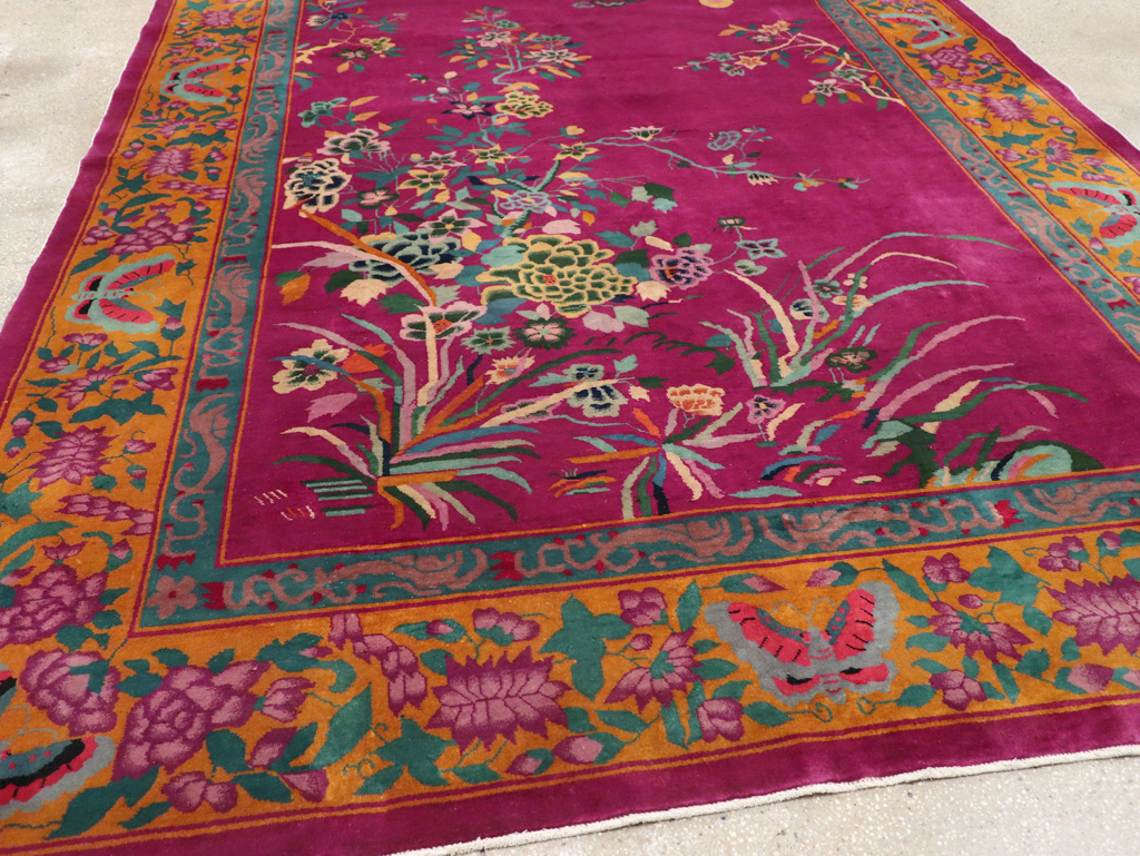 Vintage Chinese Nickles Pictorial Room Size Carpet, No.31805 - Gsblank