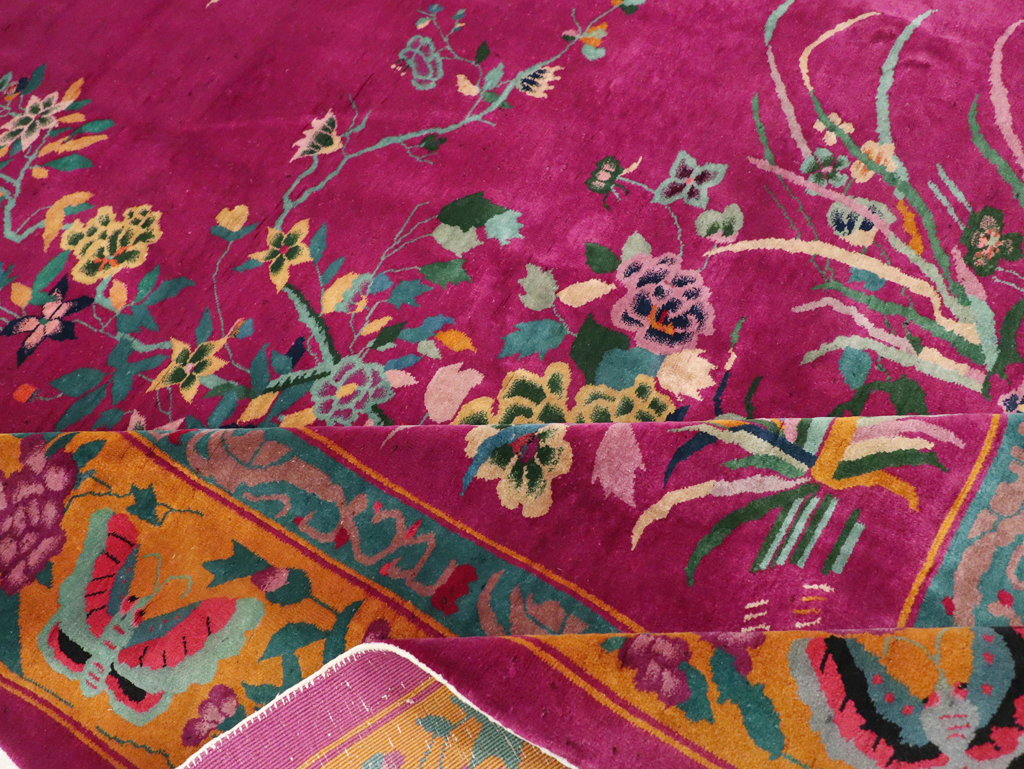 Vintage Chinese Nickles Pictorial Room Size Carpet, No.31805 - Gsblank