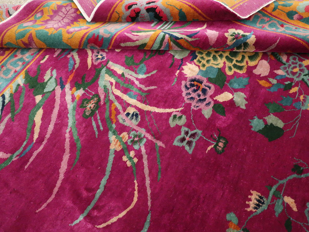 Vintage Chinese Nickles Pictorial Room Size Carpet, No.31805 - Gsblank